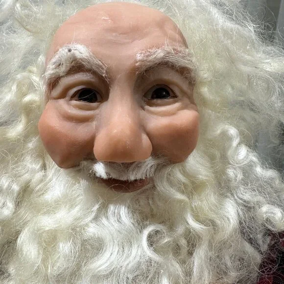 Santa Dools Hand Made santa sculpt glass eyes Mohair hair sculpt hands and boots